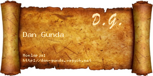 Dan Gunda névjegykártya